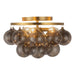 Alora - SF654318BGSM - Three Light Semi-Flush Mount - Faye - Brushed Gold/Smoked Glass