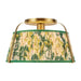 Alora - SF675213BGGL - One Light Semi-Flush Mount - Scout - Brushed Gold/Green Linen