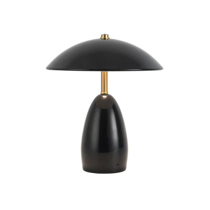Alora - TL437409GBK - LED Table Lamp - Poppy - Glossy Black