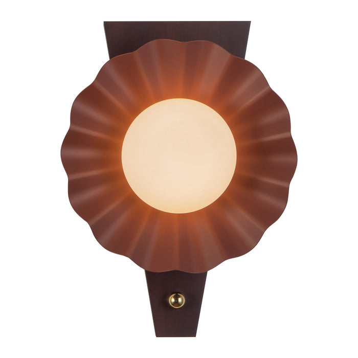 Alora - WS354012BGD - One Light Wall Sconce - Furrow - Burgundy