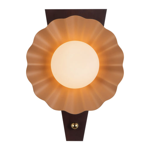 Alora - WS354012PEC - One Light Wall Sconce - Furrow - Peach