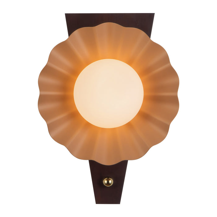 Alora - WS354012PEC - One Light Wall Sconce - Furrow - Peach