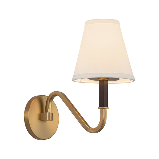 Alora - WS445106BGWL - One Light Wall Sconce - Sloan - Brushed Gold/White Linen