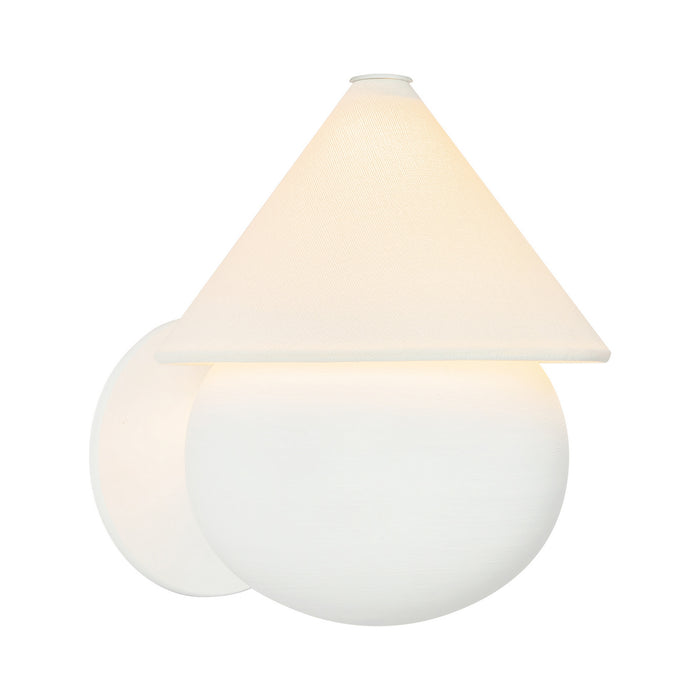 Alora - WS453107AWWL - LED Wall Sconce - Rowan - Antique White/White Linen