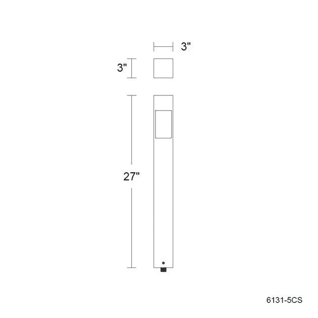 W.A.C. Lighting - 6131-5CSBK - LED Path Light - Standup - Black on Aluminum