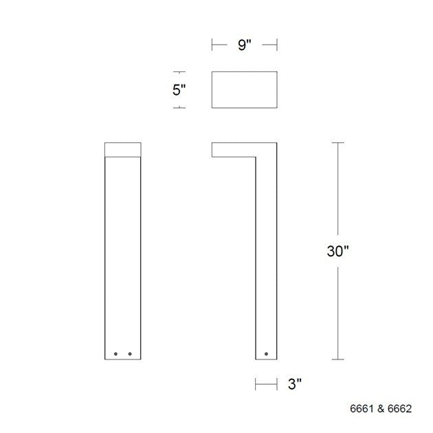 W.A.C. Lighting - 6662-5CSBZ - LED Bollard - Grand Ledge - Bronze on Aluminum