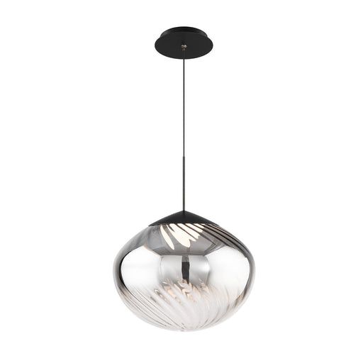 Swazey LED Pendant Black/Smoke Glass