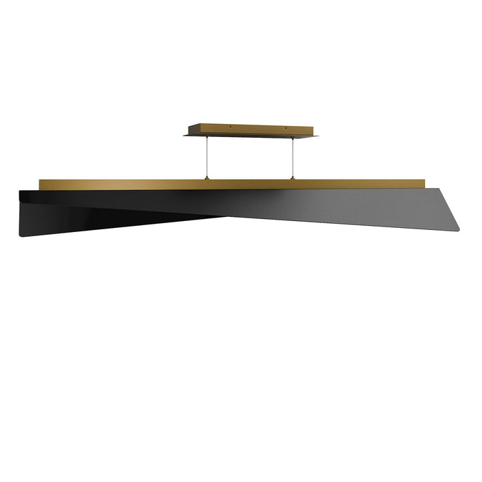 W.A.C. Lighting - PD412648-BK/AB - LED Pendant - Parasail - Black/Aged Brass