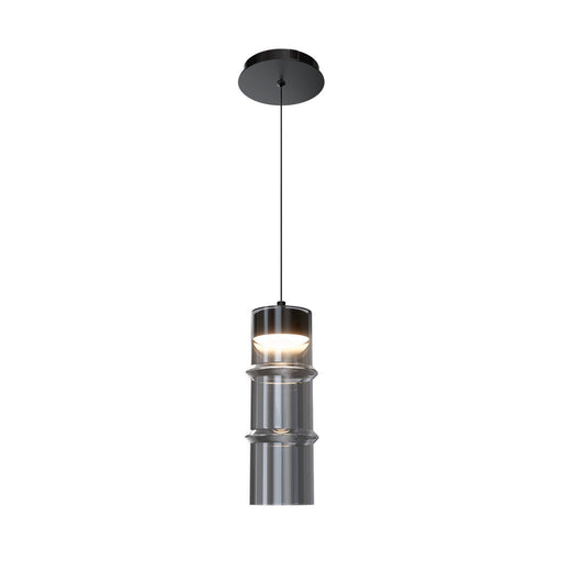 Kanister LED Pendant Black/Smoke Glass