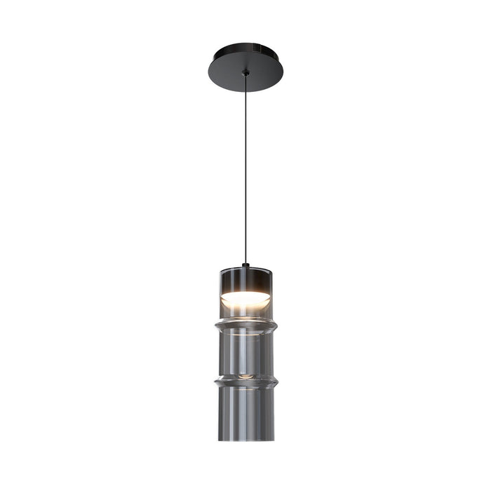W.A.C. Lighting - PD413612-TWA-BKSM - LED Pendant - Kanister - Black/Smoke Glass