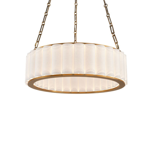 Poplin LED Pendant Aged Brass