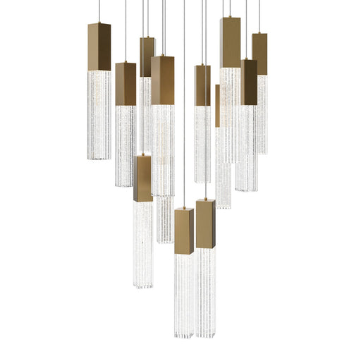 Cinema LED Pendant Aged Brass