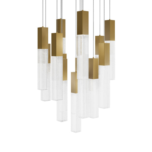 Cinema LED Pendant Aged Brass