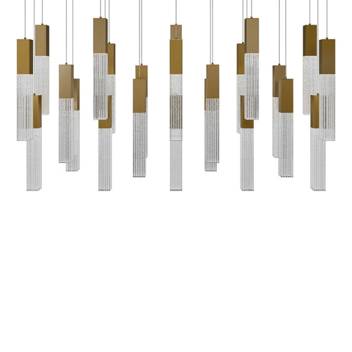 Cinema LED Pendant Aged Brass