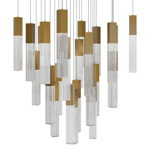 Cinema LED Pendant Aged Brass