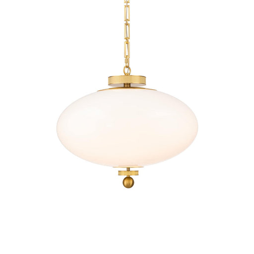 Glossey LED Pendant Vintage Brass