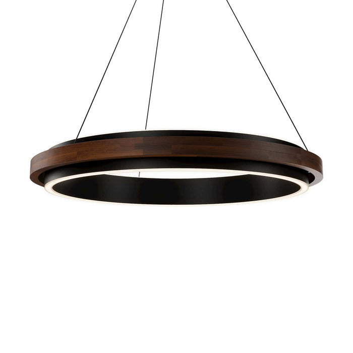 Modern Forms - PD-88536-BK/DW - LED Pendant Chandelier - Delaney - Black/Dark Walnut