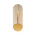 Modern Forms - WS-W10516-30-WV/AB - LED Outdoor Wall Sconce - Clog - Beige Travertine/Aged Brass