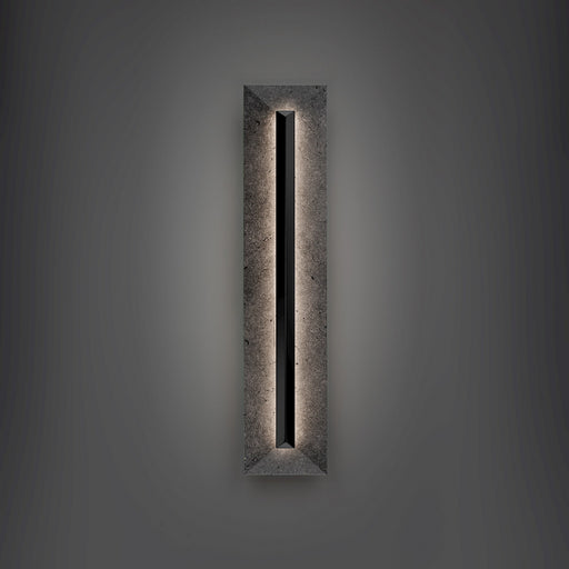 Bell Tower LED Outdoor Wall Sconce Basalt Stone/Black