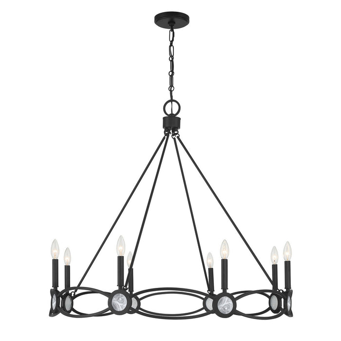 Savoy House - 1-4102-8-89 - Eight Light Chandelier - Minette - Matte Black
