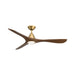 Modern Forms Fans - FR-D2504-60L-SB/DK - 60" Ceiling Fan - Carve - Soft Brass/Distressed Koa