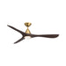 Modern Forms Fans - FR-D2504-60L-SB/DW - 60" Ceiling Fan - Carve - Soft Brass/Dark Walnut