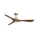 Modern Forms Fans - FR-D2504-60-SB/DK - 60" Ceiling Fan - Carve - Soft Brass/Distressed Koa