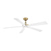 Modern Forms Fans - FR-D2602-62L-SB/MW - 62" Ceiling Fan - Crown - Soft Brass/Matte White
