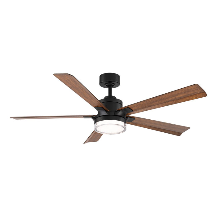Modern Forms Fans - FR-D2603-56L-MB/DK - 56" Ceiling Fan - Radiant - Matte Black/Distressed Koa