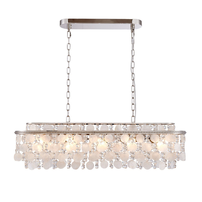 Artcraft - AC12070PN - 12 Light Linear Pendant - Avara - Polished Nickel
