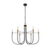 Artcraft - AC12226BB - Six Light Chandelier - Foundry - Black