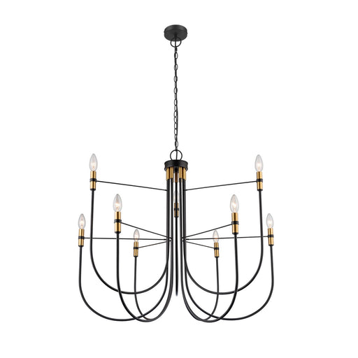 Artcraft - AC12229BB - Nine Light Chandelier - Foundry - Black