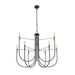 Artcraft - AC12229BB - Nine Light Chandelier - Foundry - Black