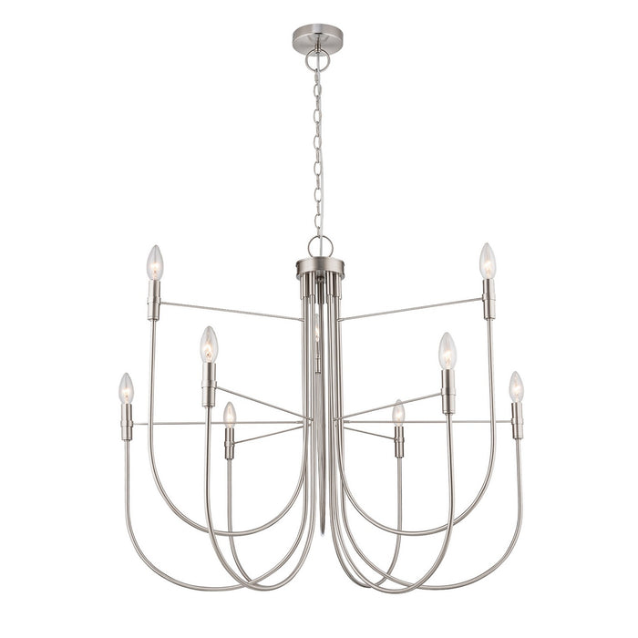 Artcraft - AC12229BN - Nine Light Chandelier - Foundry - Brushed Nickel