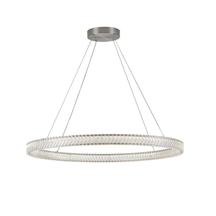 Artcraft - AC5053BN - LED Pendant - Chevron - Brushed Nickel