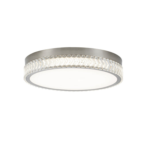 Chevron LED Flushmount Brushed Nickel