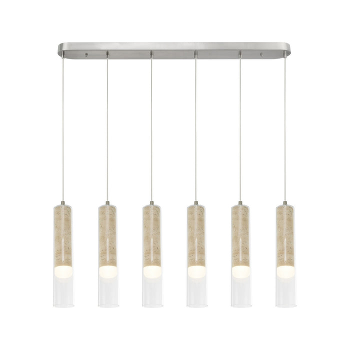 Artcraft - AC5106BN - LED Island Pendant - Zara - Brushed Nickel