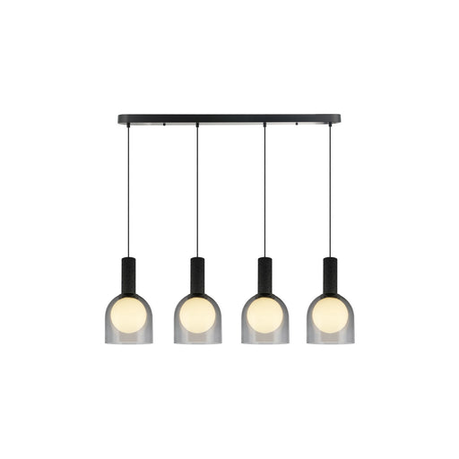 Juna Four Light Island Pendant Black