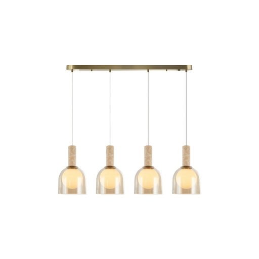 Juna Four Light Island Pendant Brass
