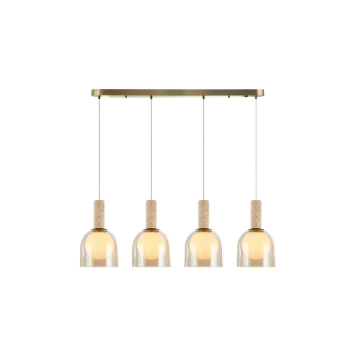 Artcraft - SC13384BR - Four Light Island Pendant - Juna - Brass