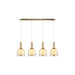 Artcraft - SC13384BR - Four Light Island Pendant - Juna - Brass