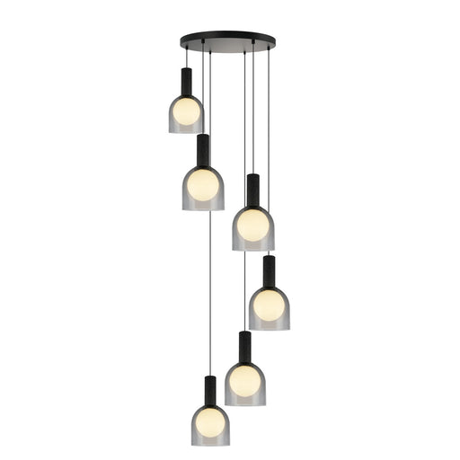 Juna Six Light Pendant Black