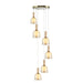 Artcraft - SC13386BR - Six Light Pendant - Juna - Brass