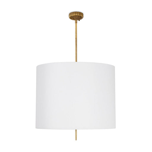 Clove Three Light Pendant Antique Gold Leaf