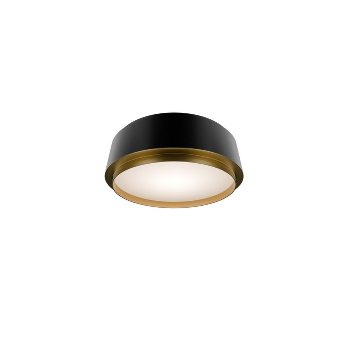 W.A.C. Lighting - FM-20512-40-BK/AB - LED Flush Mount - Salvo - Black/Aged Brass