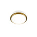 W.A.C. Lighting - FM-20515-27-WT/AB - LED Flush Mount - Salvo - White/Aged Brass