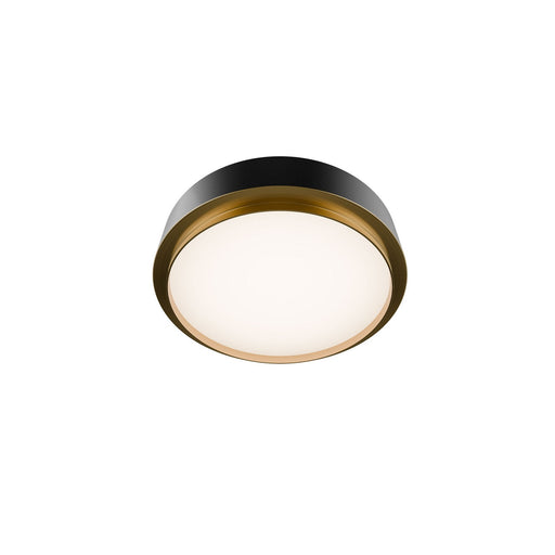 Salvo LED Flush Mount Black/Aged Brass