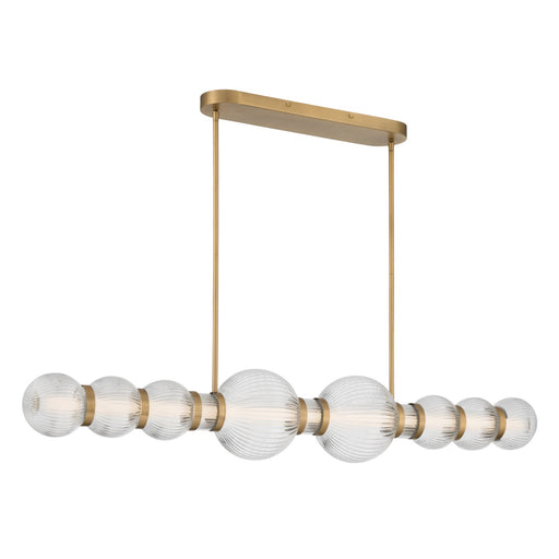 Cordel LED Linear Chandelier Legacy Brass