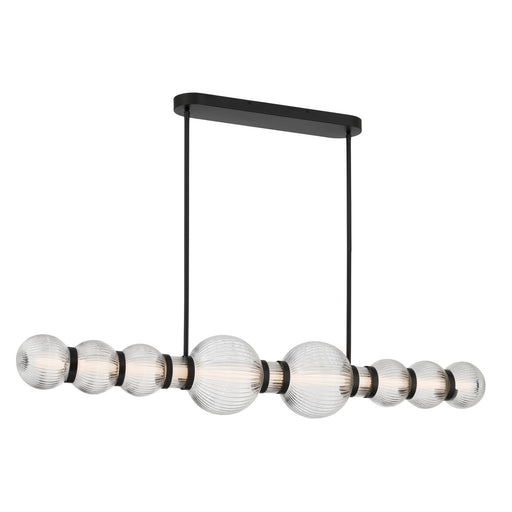 Cordel LED Linear Chandelier Dark Matte Black