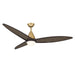 Minka Aire - F757L-HBR/DB - 64" Ceiling Fan - Fleur - Heritage Brass